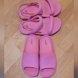 Kids EVA Slide On Sandals Pink Size 2